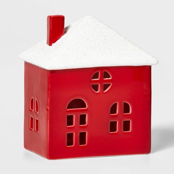 Ceramic Stout House Decorative Figurine Red - Wondershop™ | Target