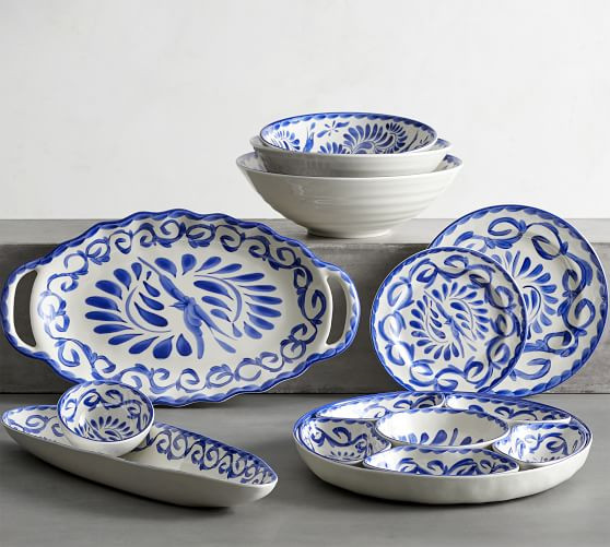 Puebla Outdoor Melamine Bowls | Pottery Barn (US)