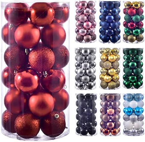 Christmas Ball Ornaments, 60mm/2.36" x 30 Pack Mini Shatterproof Plastic Grinch Halloween Bulbs D... | Amazon (US)