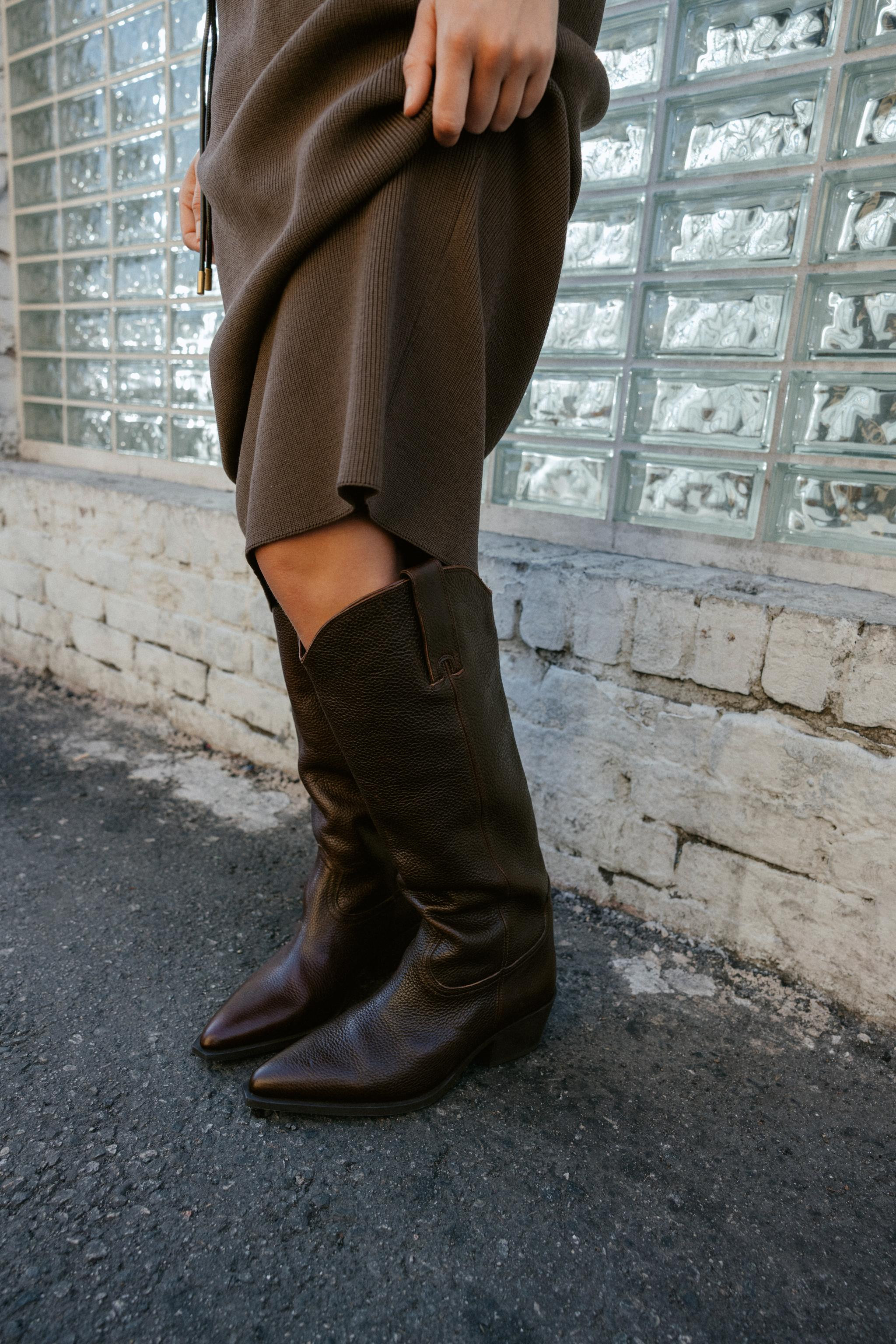 LEATHER HIGH BOOTS | Zara US