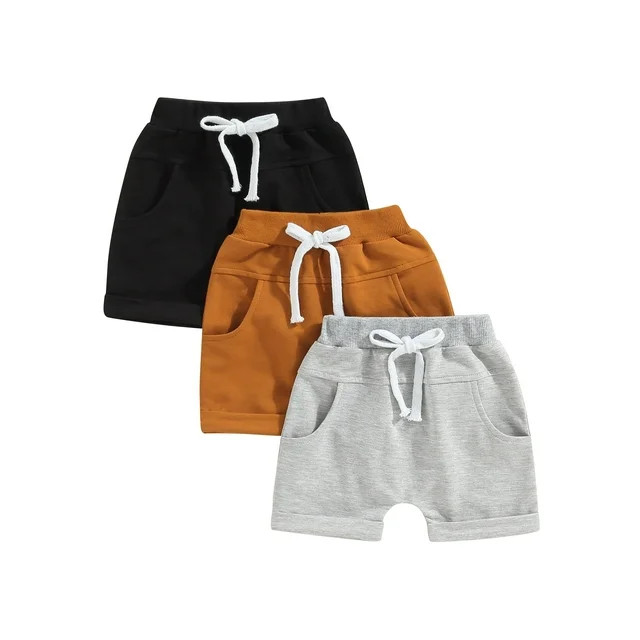 Qiylii 3Pcs Kids Toddler Boys Short Trousers, 0 6 12 18 24 Months 2T 3T Casual Party Street Sprin... | Walmart (US)