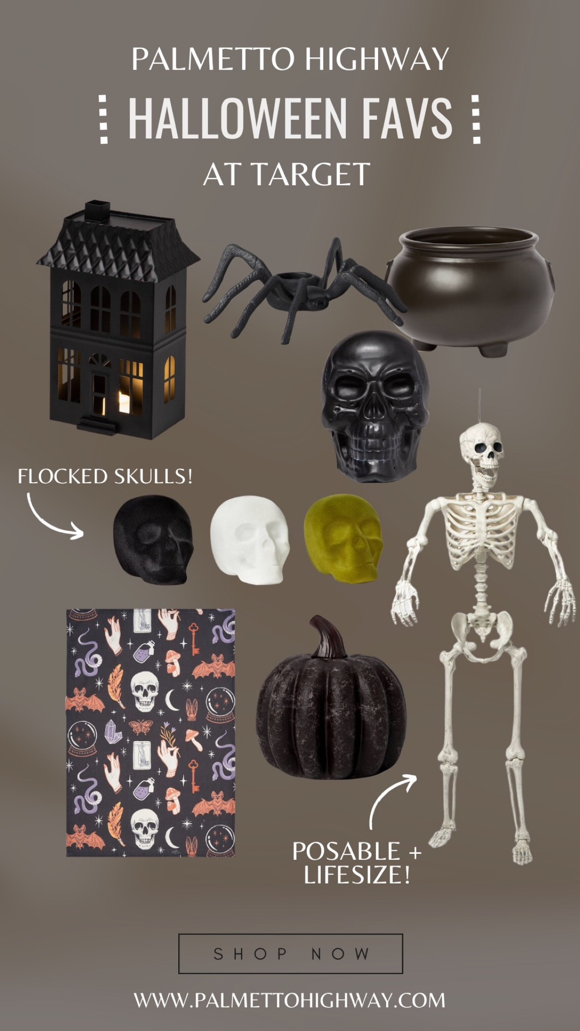 It’s SPOOKY SEASON! Check out some fun finds from Target to “spookify” your home. I love these flocked skulls to accent a shelf or coffee table, spider candle holder, and this fun colorful tea towel! Plus, Mr. Skeleton is the perfect companion for the season-he’s life size and posable! 

#targethalloween #flockedskulls #cauldron #spookyseason #skeleton #pumpkin #spider #scarydecor #targetdecor

#LTKHoliday #LTKSeasonal #LTKHalloween