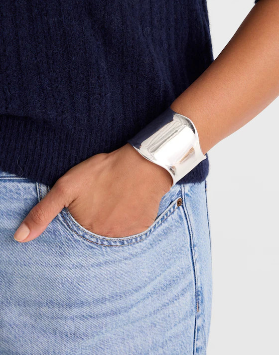 Sculpted Large Wide Cuff Bracelet | Madewell