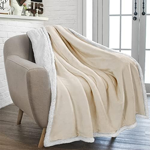 PAVILIA Premium Sherpa Throw Blanket for Couch Sofa | Super Soft, Cozy, Plush Microfiber Throw fo... | Amazon (CA)