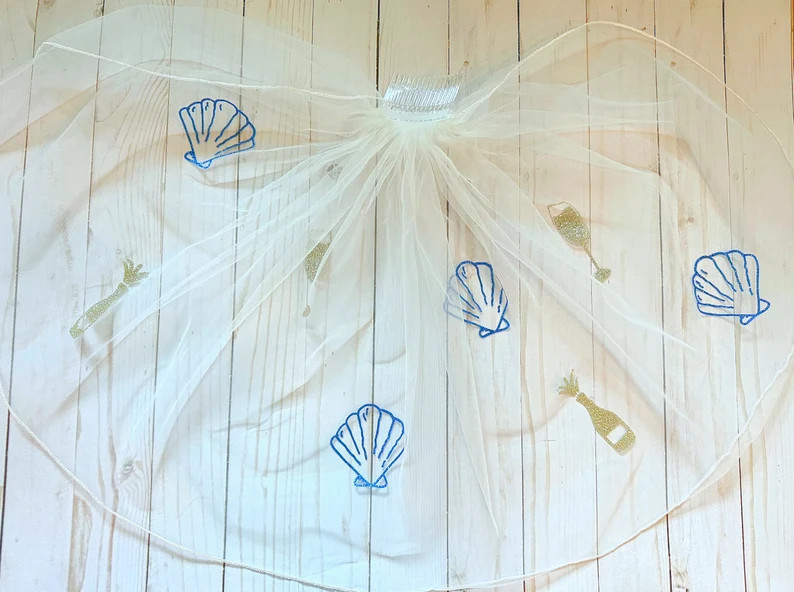 Bride’s Last Toast on the Coast Veil | Bride to Be Bridal Veil | Bachelorette Party Veil | Brid... | Etsy (US)