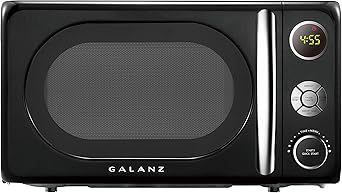 Galanz GLCMKA07BKR-07 Microwave Oven, LED Lighting, Pull Handle Design, Child Lock, Retro Black, ... | Amazon (US)
