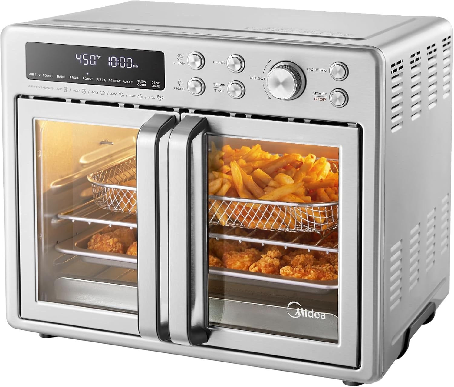 Prepare your family meal in a more flexible way. Versatile 10 Functions: Air Fry, Roast, Bake, Broil, Toast, Pizza, Reheat, Slow Cook, Dehydrate, and Warm. 26.4 QT French door air fryer toaster oven combo, perfectly fits one 12-inch pizza, up to 6 slices of toast, or 14 juicy chicken wings, making it an ideal addition to your kitchen!#amazonfinds #founditonamazon
 

#LTKHome