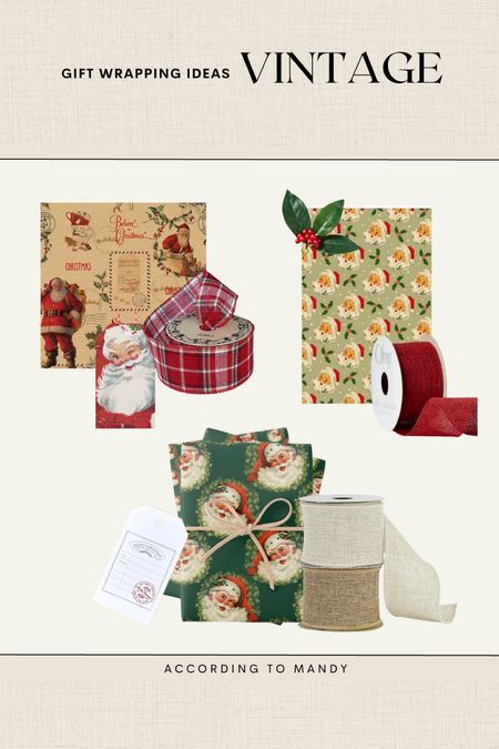 Gift Wrapping Ideas : Vintage

Holiday inspo, festive, seasonal, red, green, gold, white, beige, satin, velvet, ribbon, tags, bells, floral, plaid, burlap, reindeer, nutcracker, Santa

#LTKSeasonal #LTKHoliday #LTKGiftGuide