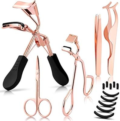 Eyelash Curler Kit (Rose), 5 in 1 Mini Eyelash Curler Kit with Partial Eyelash Curler Premium Las... | Amazon (US)