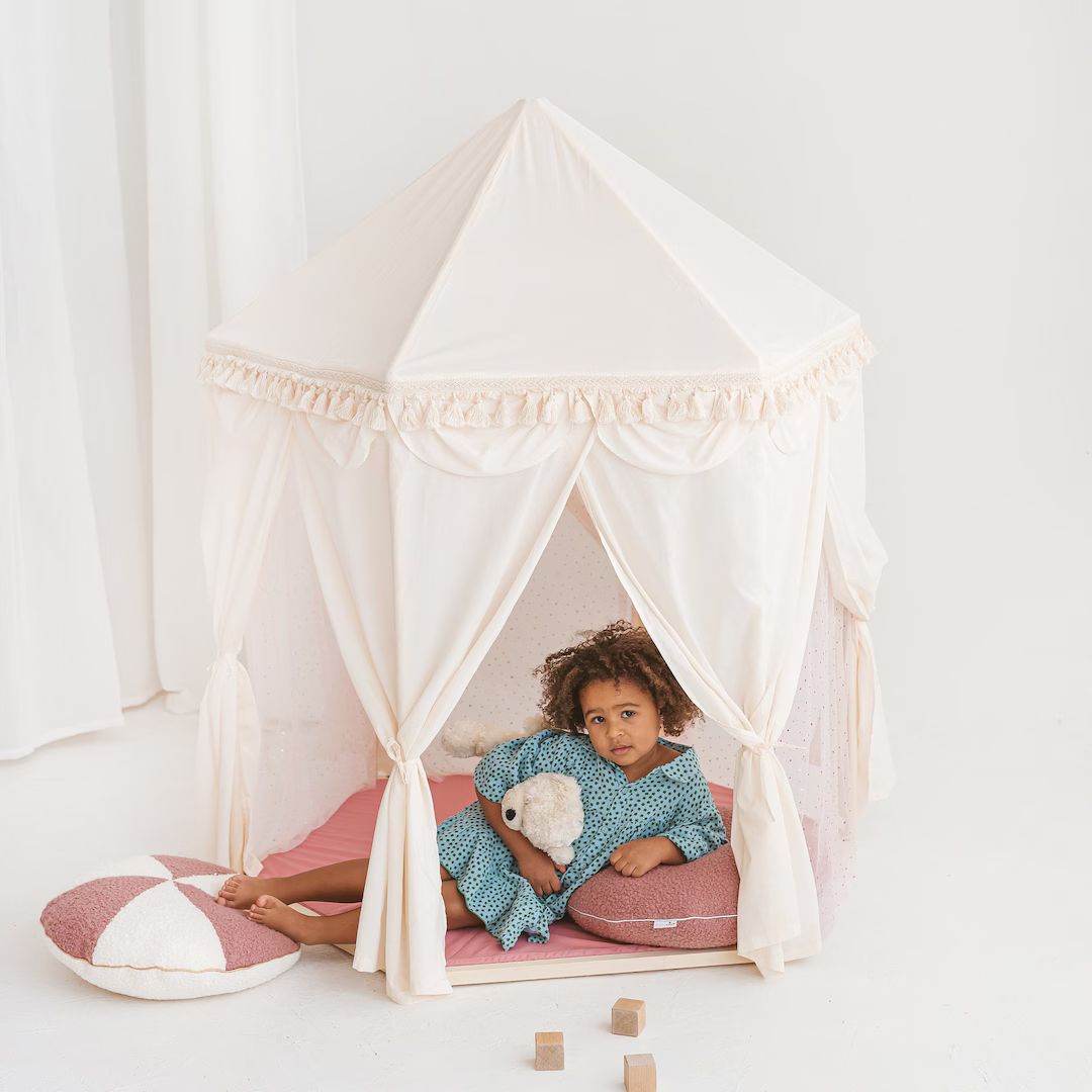 Kids Tent, Nursery Tent, Canvas Teepee for Kids, Indoor Tipi Tent, Children Teepee, Play Teepee, ... | Etsy (US)