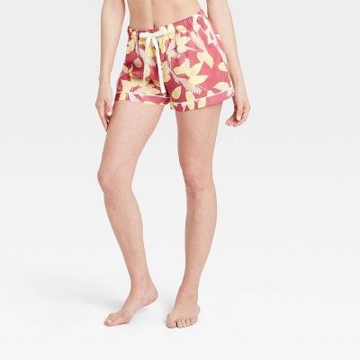 Women's Floral Print Simply Cool Pajama Shorts - Stars Above™ Rose | Target