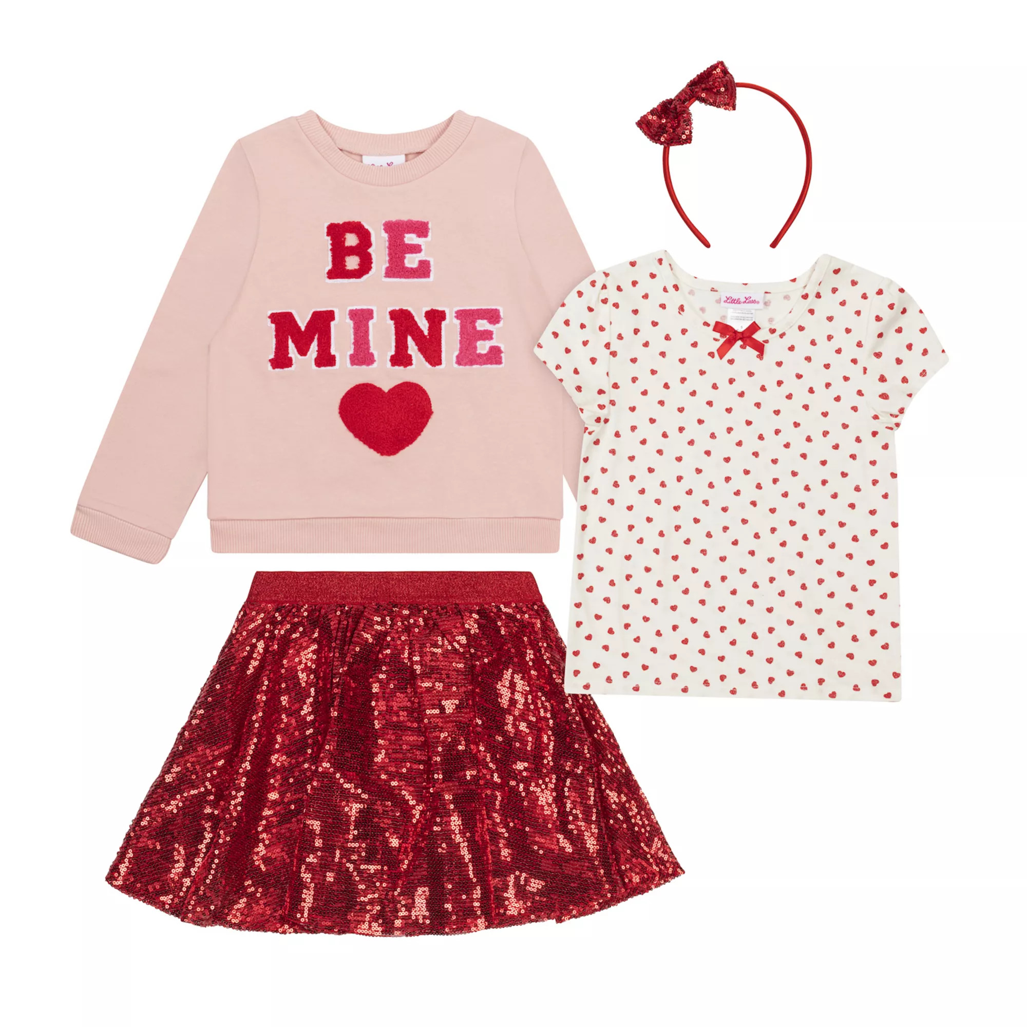 Baby & Toddler Little Lass 4-pc. Skirt, Short Sleeve Top, Long Sleeve Top & Headband Set | Kohl's