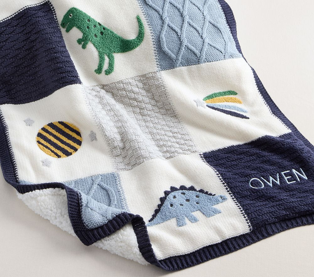 Dino Heirloom Baby Blanket | Pottery Barn Kids