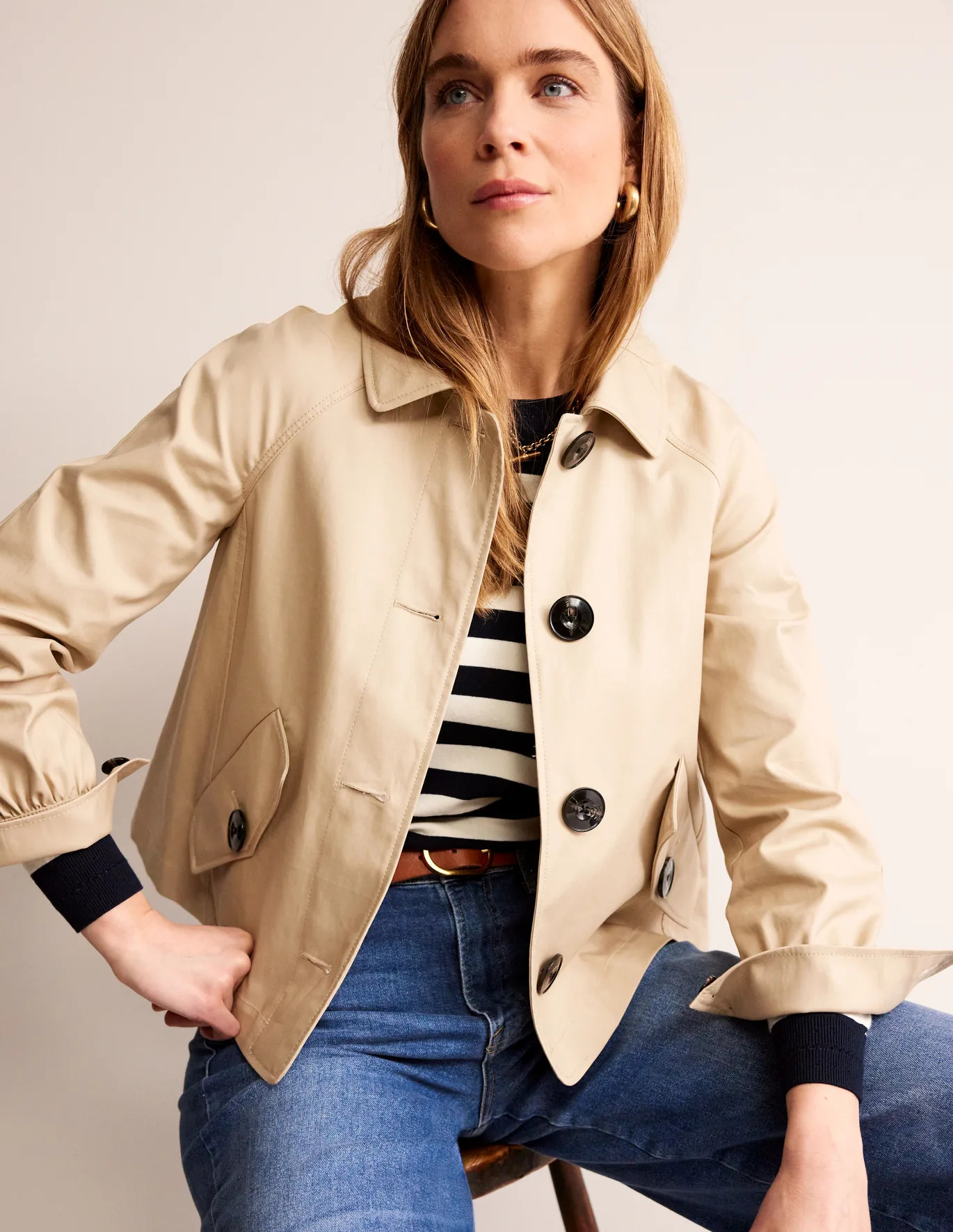Cropped Trench Jacket | Boden UK