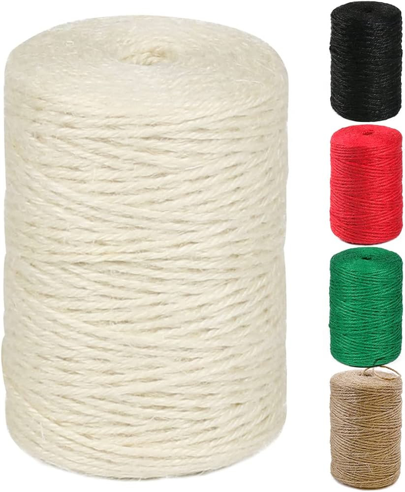 PerkHomy Natural Jute Twine 600 Feet Long Colored Twine Rope for Crafts Gift Wrapping Packing Gar... | Amazon (US)