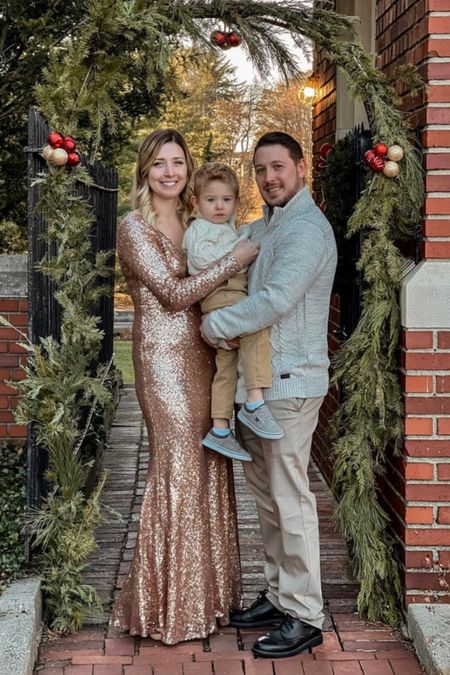 This rose gold sequin dress is stunning! Perfect holiday dress for Christmas family photos! Half off right now!

#LTKunder50 #LTKHoliday