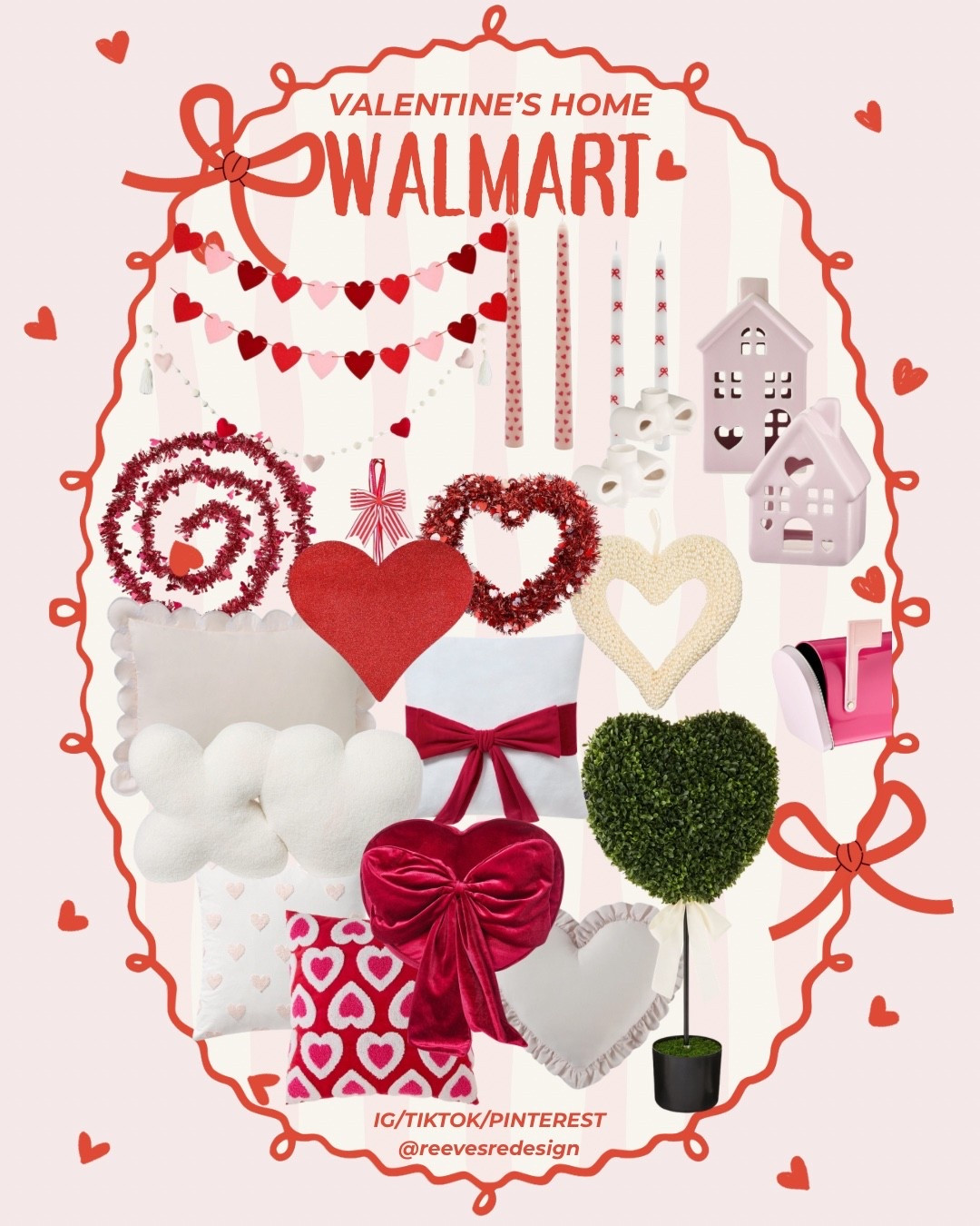 Valentine’s Day Home decor, heart wreath, heart garland, heart topiary

#LTKSeasonal #LTKHome #LTKFindsUnder50