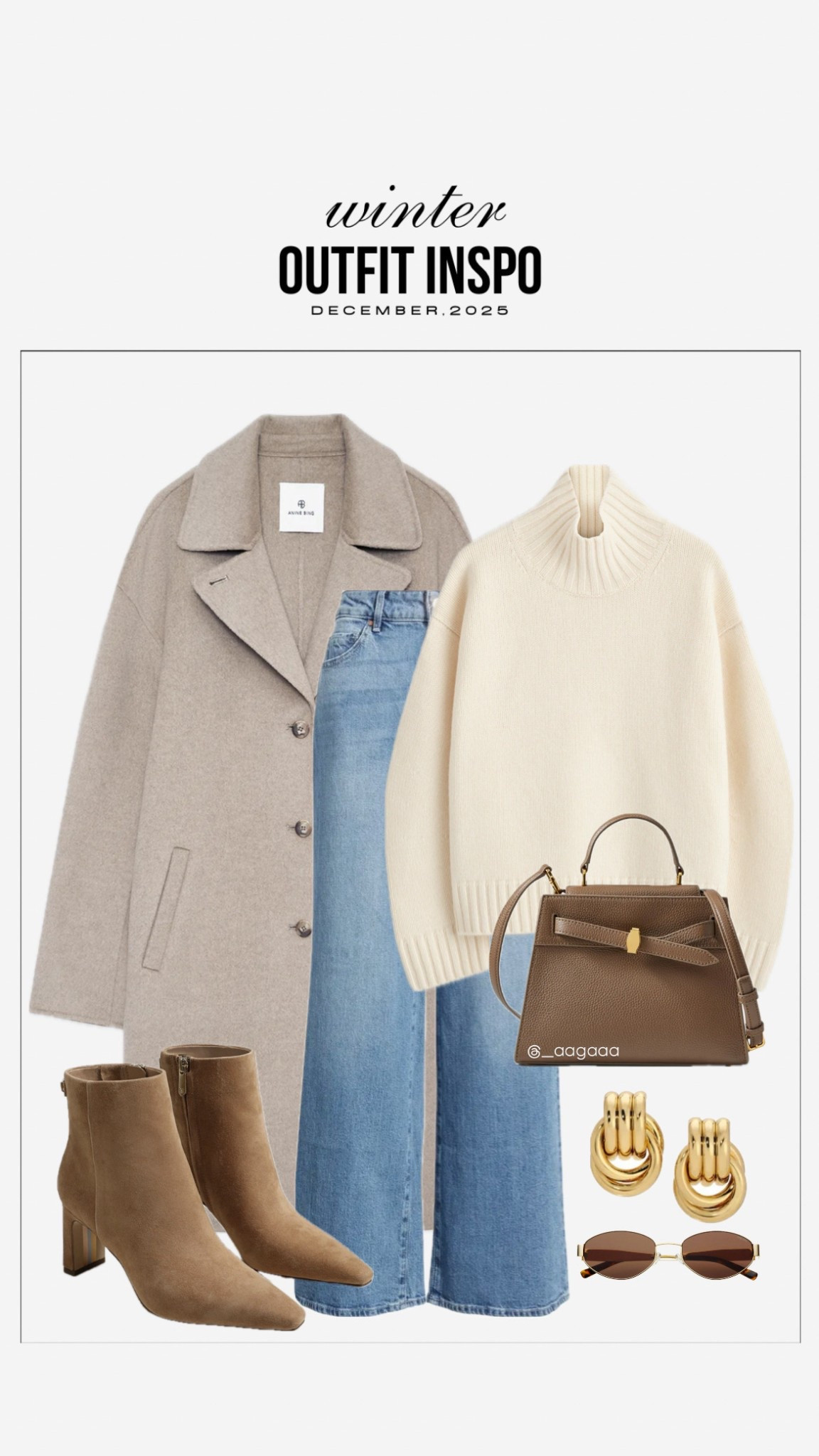 Winter outfit inspo🤍 workwear, office outfit, casual workwear, what to wear now, COS
cashmere turtleneck sweater, Nordstrom jeans, sam edelman suede ankle boots, anine bing wool coat, neutral shoulder bag, gold earrings, neutral aesthetic, capsule wardrobe, cozy outfit.

#LTKSaleAlert #LTKWorkwear #LTKFindsUnder100