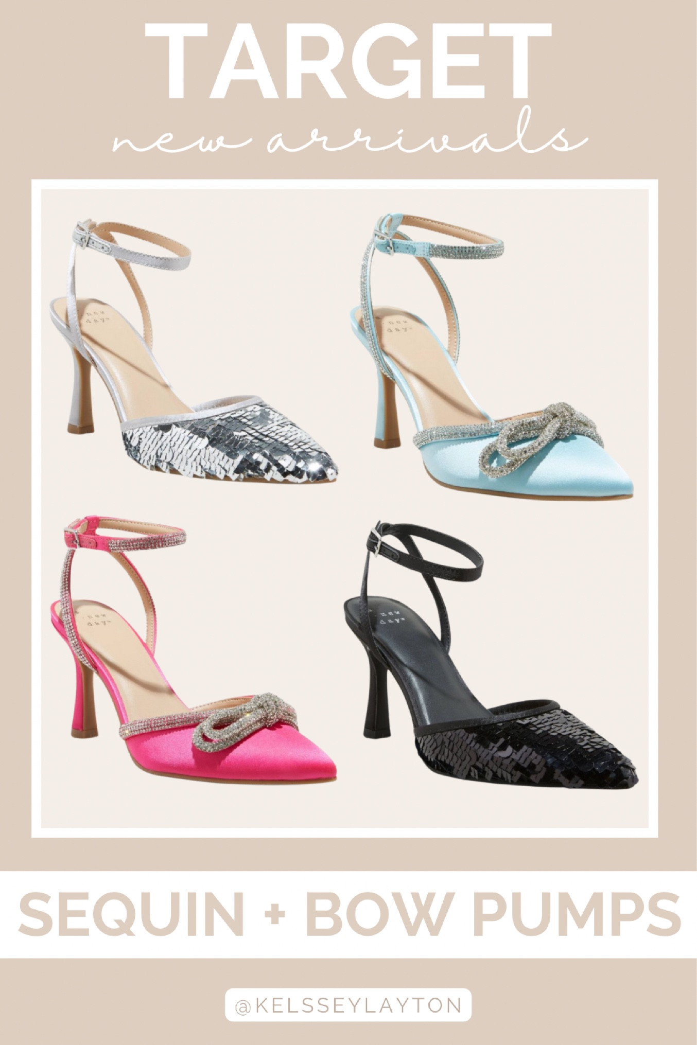 Target new arrival, bow and sequin pumps 

#LTKparties #LTKshoecrush #LTKfindsunder50