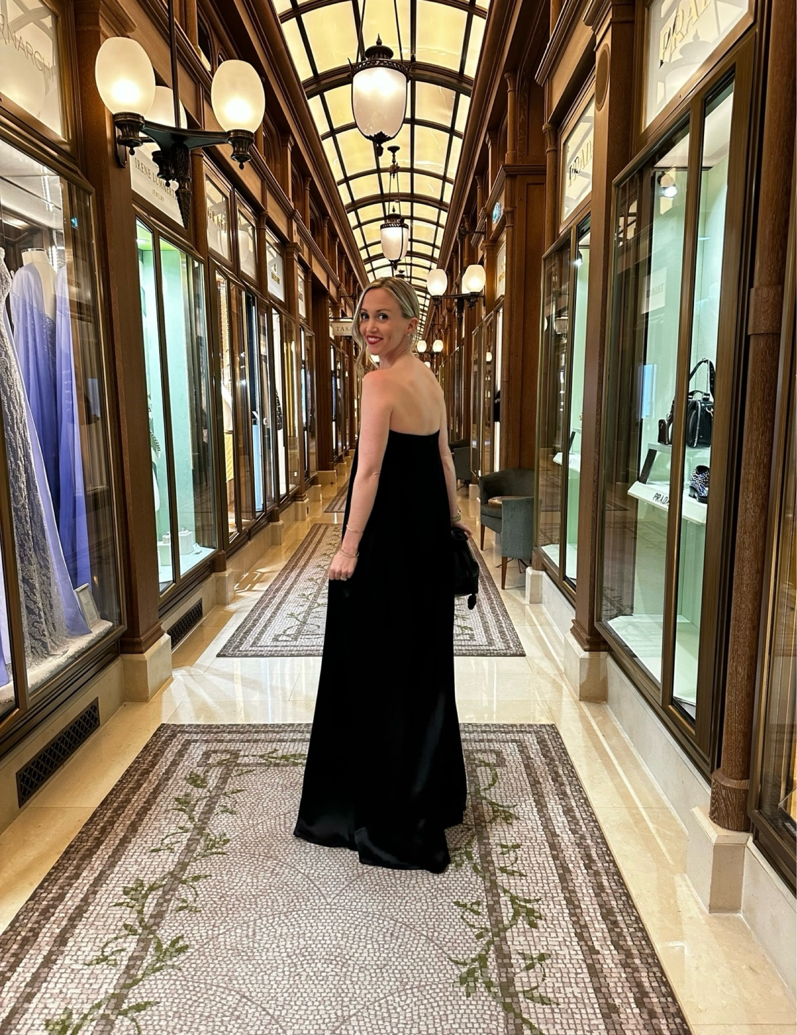 Anna Quan black gown