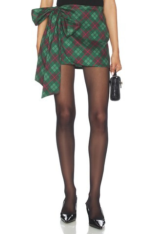 Show Me Your Mumu Iva Bow Skirt in Mistletoe Plaid from Revolve.com | Revolve Clothing (Global)