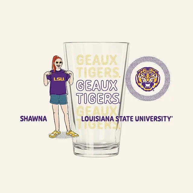Show Your Spirit! Personalized College Pint, Louisiana State University | UncommonGoods