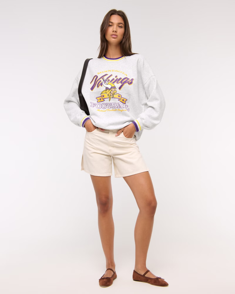 Women's Minnesota Vikings Vintage Sunday Crew | Women's Tops | Abercrombie.com | Abercrombie & Fitch (US)