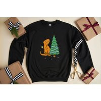 Funny Dinosaur Sweatshirt - Christmas Dino Hoodie Xmas Vacation T-Rex Tree | Etsy (US)