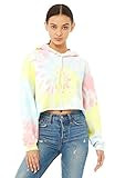 Bella Canvas Women's Crop Hoodie, Rainbow Pastel, Medium | Amazon (US)