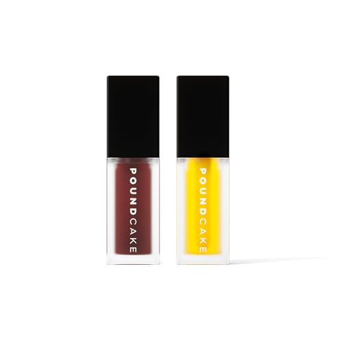 POUND CAKE Cake Theory Lip Tone Equalizing Oil Duo | Hydrating and High-Shine Blurring Lip Oils in Browning (Purple Brown Tint) & Melted Butter (Yellow Tint) | Clean, Vegan, and Moisturizing Formula | Amazon (US)