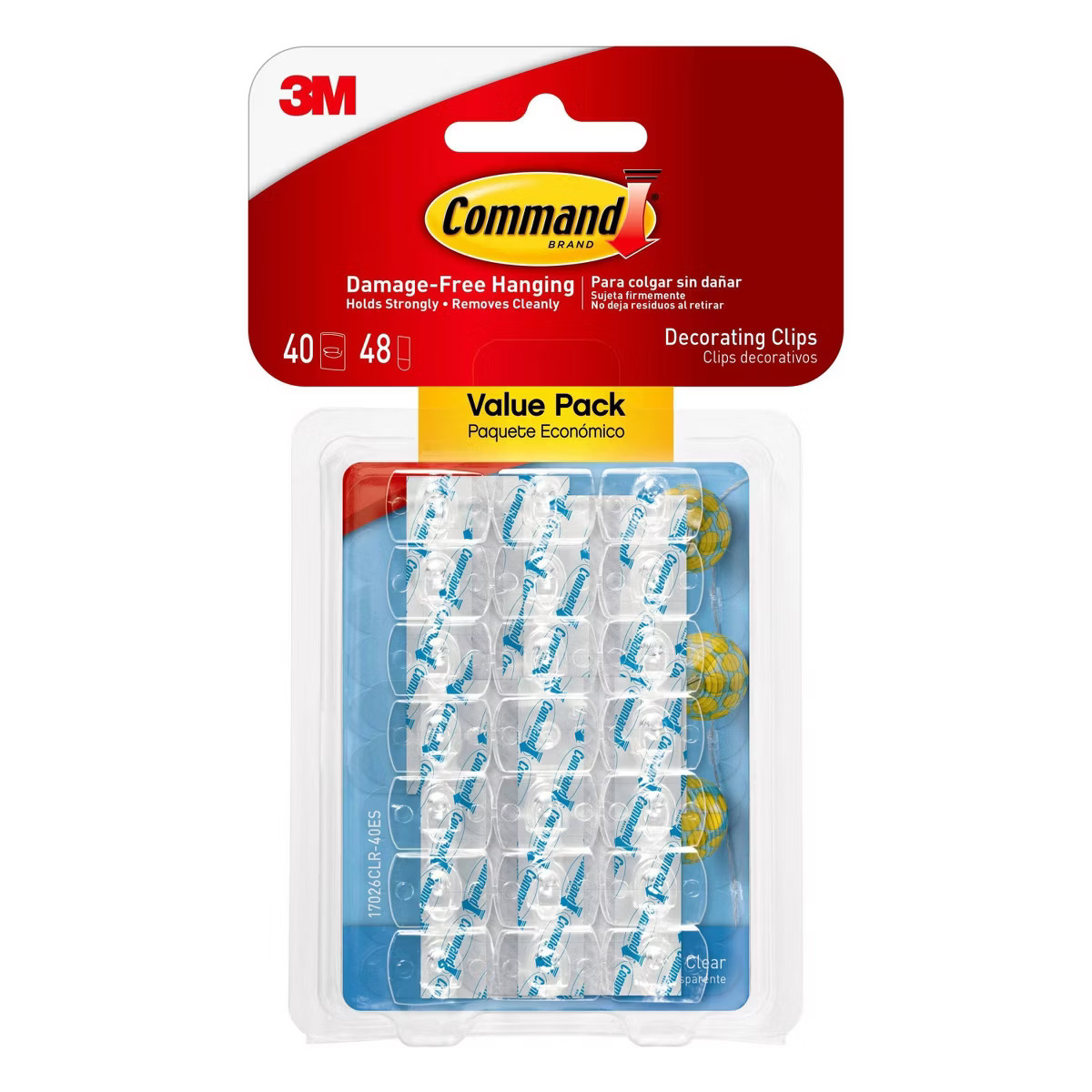 Command Damage-Free Hanging Clear Decorating Clips with Adhesive Strips | Target