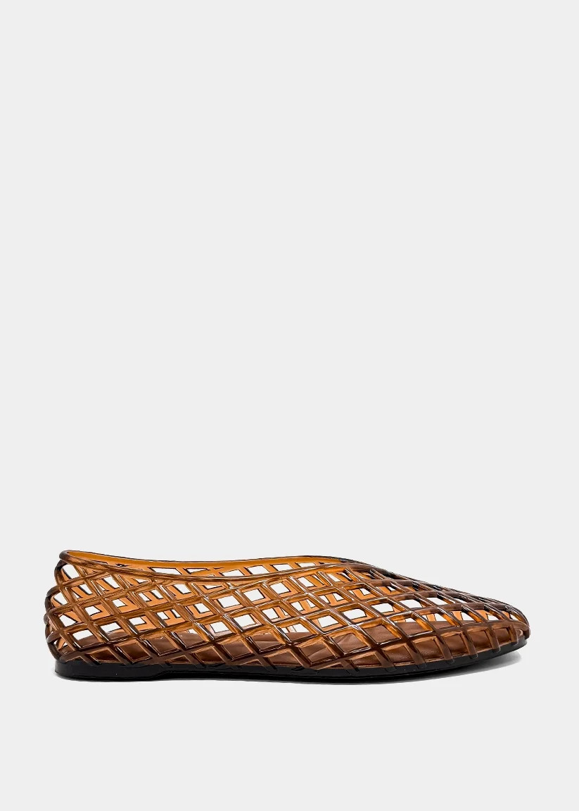 Alana Brown Flat - Woven Pointed Toe | SHUSHOP