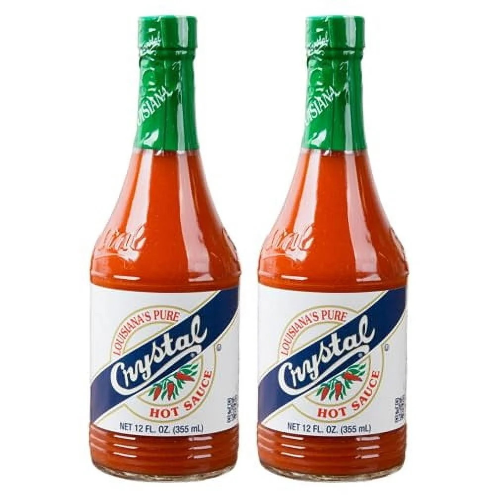 Crystal Hot Sauce 12oz (Pack of 2) - Louisiana's Pure Hot Sauce, Original Flavor - Low Fat - Low ... | Walmart (US)