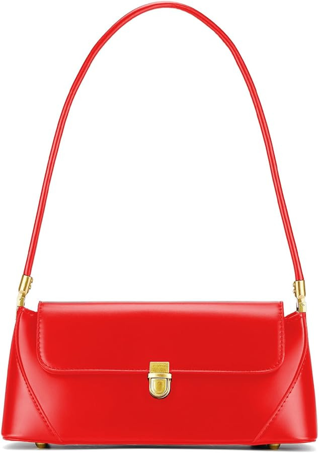Shoulder Bag for Women Vintage Purse Fashion Classic Vegan Leather Clutch Tote Retro Handbag with... | Amazon (US)