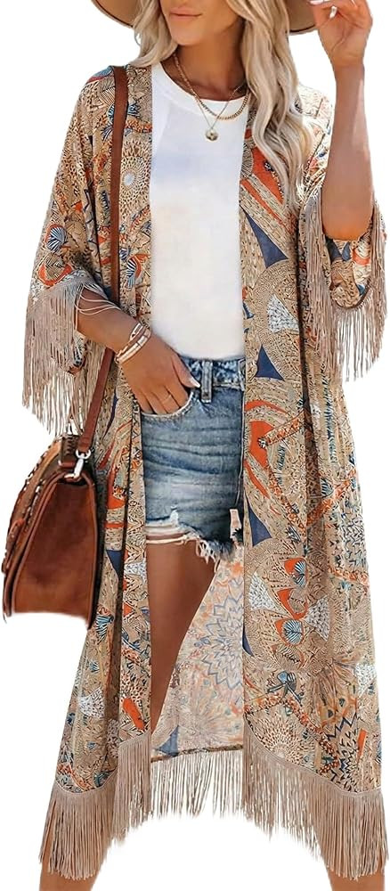 Bestshe Women's Floral Kimono Cardigan | Amazon (US)