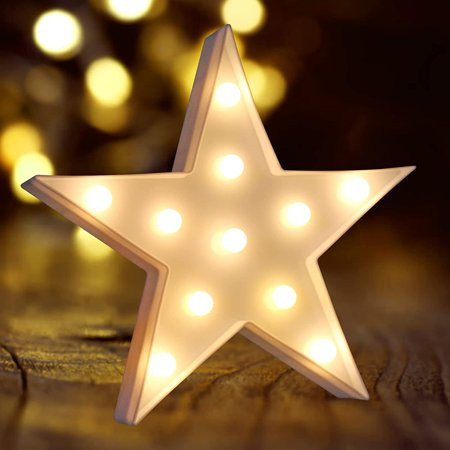 Sheers Led Marquee Letter Lights Led Letter Lights Sign White Star | Walmart (US)