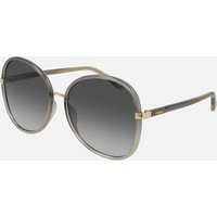 Chloé Women's Oval Oversized Acetate Sunglasses - Grey | Coggles (Global)
