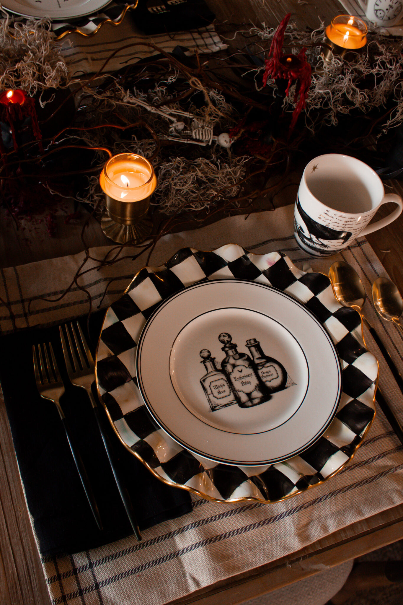 A Halloween table that feels spooky without losing the style 🖤 Moody layers, dramatic candles, and modern details make this setup perfect for October entertaining.

#LTKHome #LTKSeasonal