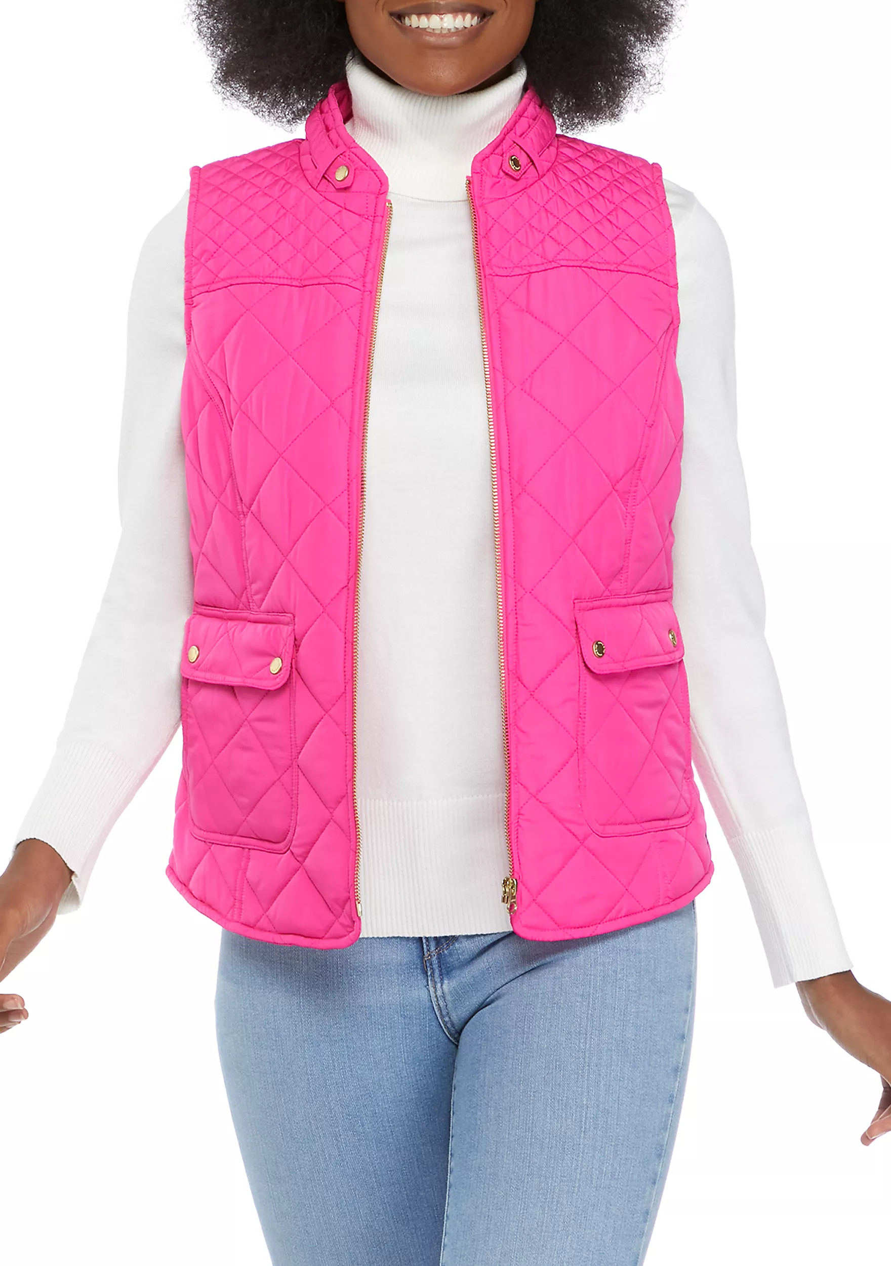 Women's Solid Quilted Vest | Belk