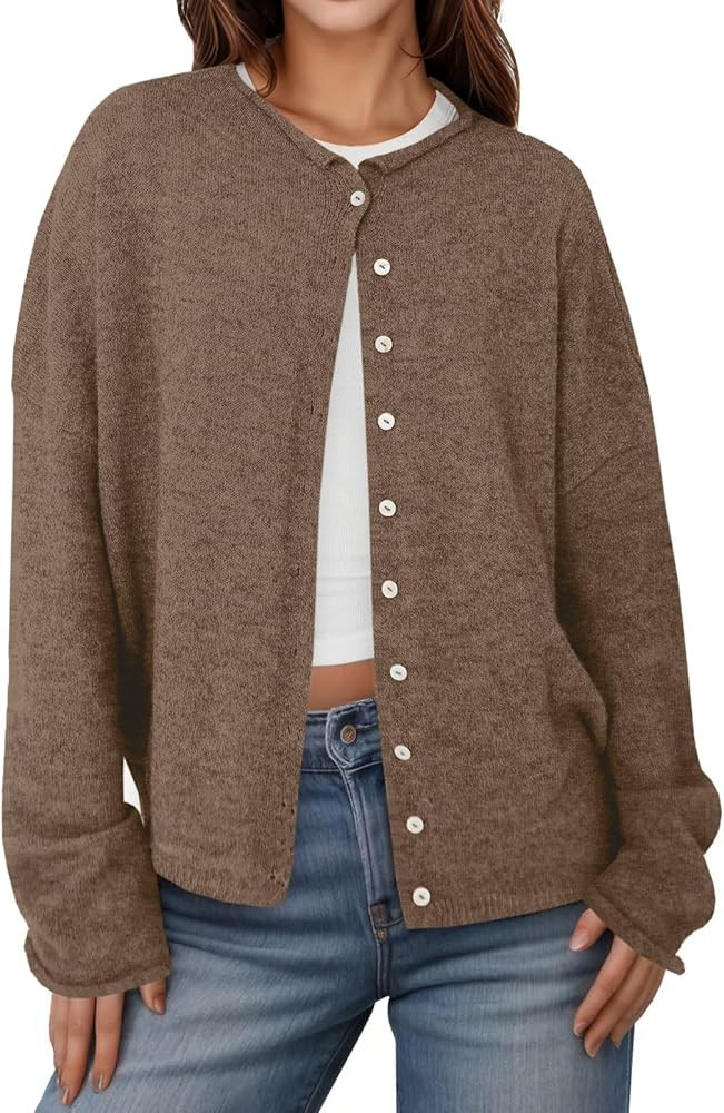 UNCLECAT Womens Button Up Cardigan Sweaters Fall Long Sleeve Outerwear Tops Knit Open Front Cloth... | Amazon (US)