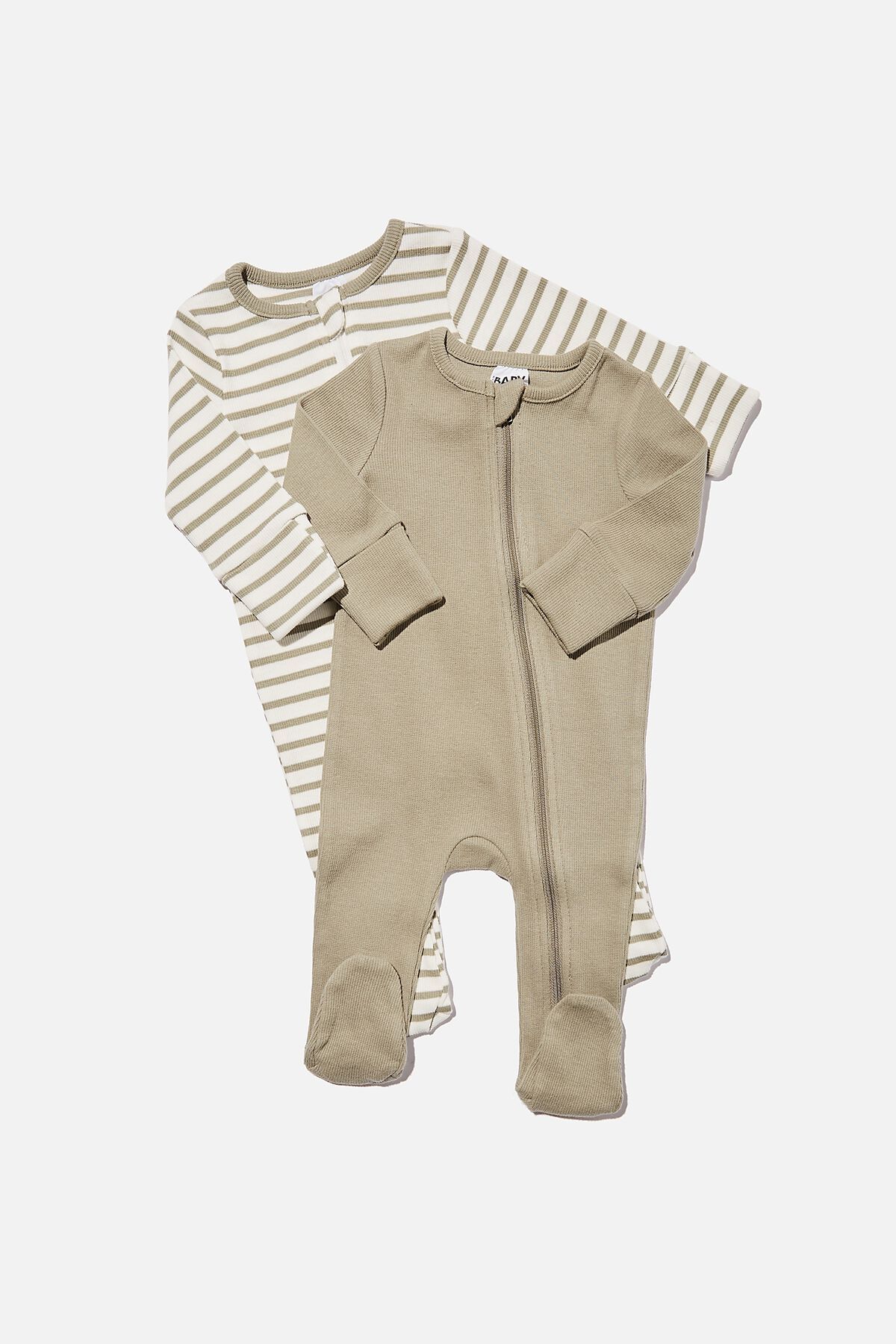 2 Pack Essentials Zip Romper Usa | Cotton On (US)