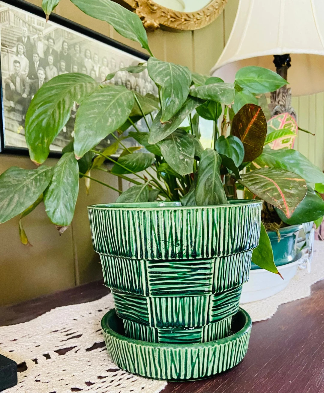 Vintage Mccoy Planter / USA/ 1950s/ Basket Weave Design/ - Etsy | Etsy (US)