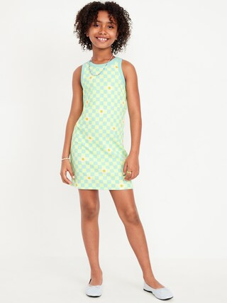 Printed Fitted Sleeveless Dress for Girls | Old Navy (US)