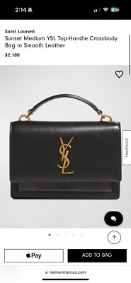 YSL Saint Laurent Sunset Medium Top-Handle Crossbody Bag in Smooth Leather | eBay | eBay US