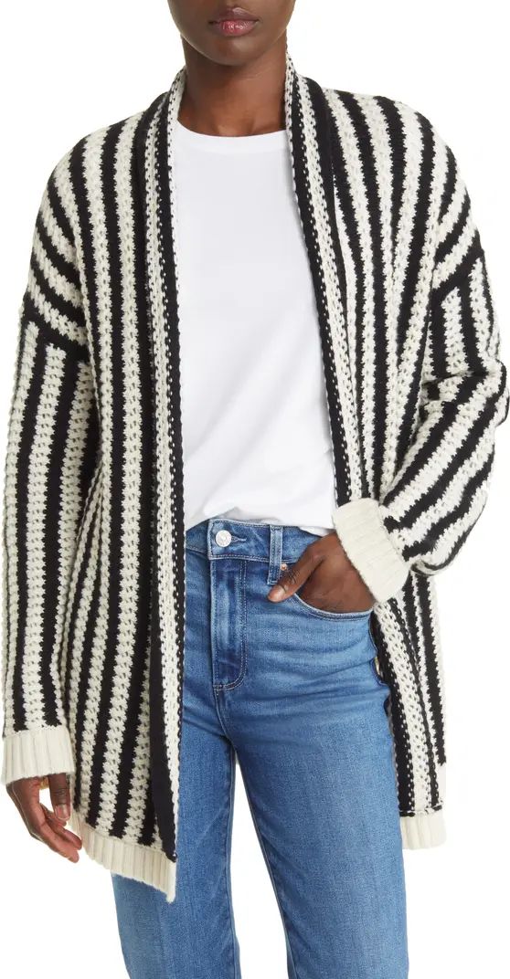 Chainette Stripe Wool & Cashmere Cardigan | Nordstrom