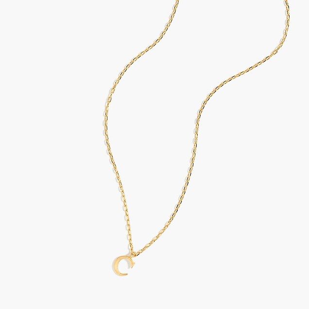 Gold letter necklace | J.Crew US
