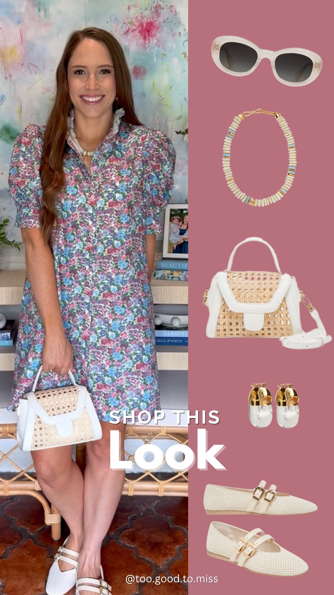Spring/summer outfits. Floral Dress, white and cane crop handle bag. Chunky necklaces 

#LTKFindsUnder100 #LTKStyleTip #LTKTravel