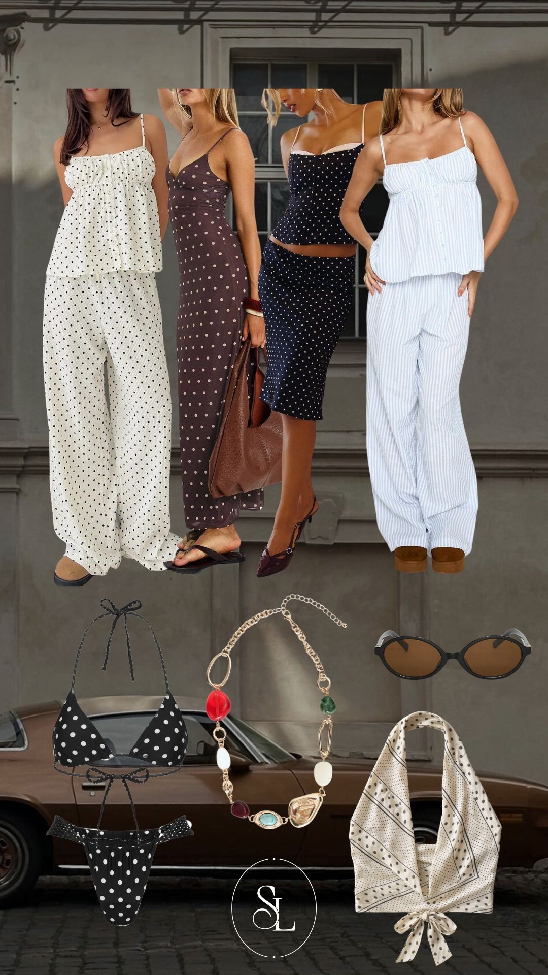 Polka dots might actually be the most timeless print ever 🤎 Just placed a cutest order!  It feels very “old money summer” — espresso in the morning, seaside lunch, and a dress you can wear with flats all day then heels at night.

Lightweight sets, slip dresses, classic sunglasses, and a silk scarf tied somewhere (hair, bag, neck… always correct). Effortless but still polished is the goal.

old money style, old money outfits, polka dot outfits, polka dot dress outfit, italian summer outfits, european summer outfits, coastal european style, classy summer outfits, neutral summer outfits, brown and cream outfits, timeless fashion, chic minimal outfits, summer capsule wardrobe, quiet luxury outfits, resort wear outfits, vacation outfits women, cafe outfit aesthetic, linen summer outfits, slip dress outfit, matching set summer outfit, summer flats outfit, silk scarf outfit, headscarf outfit, vintage inspired outfits, feminine summer style, preppy summer outfits, elegant casual outfits, summer outfit ideas women, beach town outfit, riviera style, effortless chic outfits

#LTKgrwm #LTKvlog #LTKootd