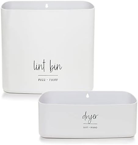 Magnetic Lint Bin for Laundry Room Organization and Storage (2 Piece Set), Waste Holder and Storage  | Amazon (US)