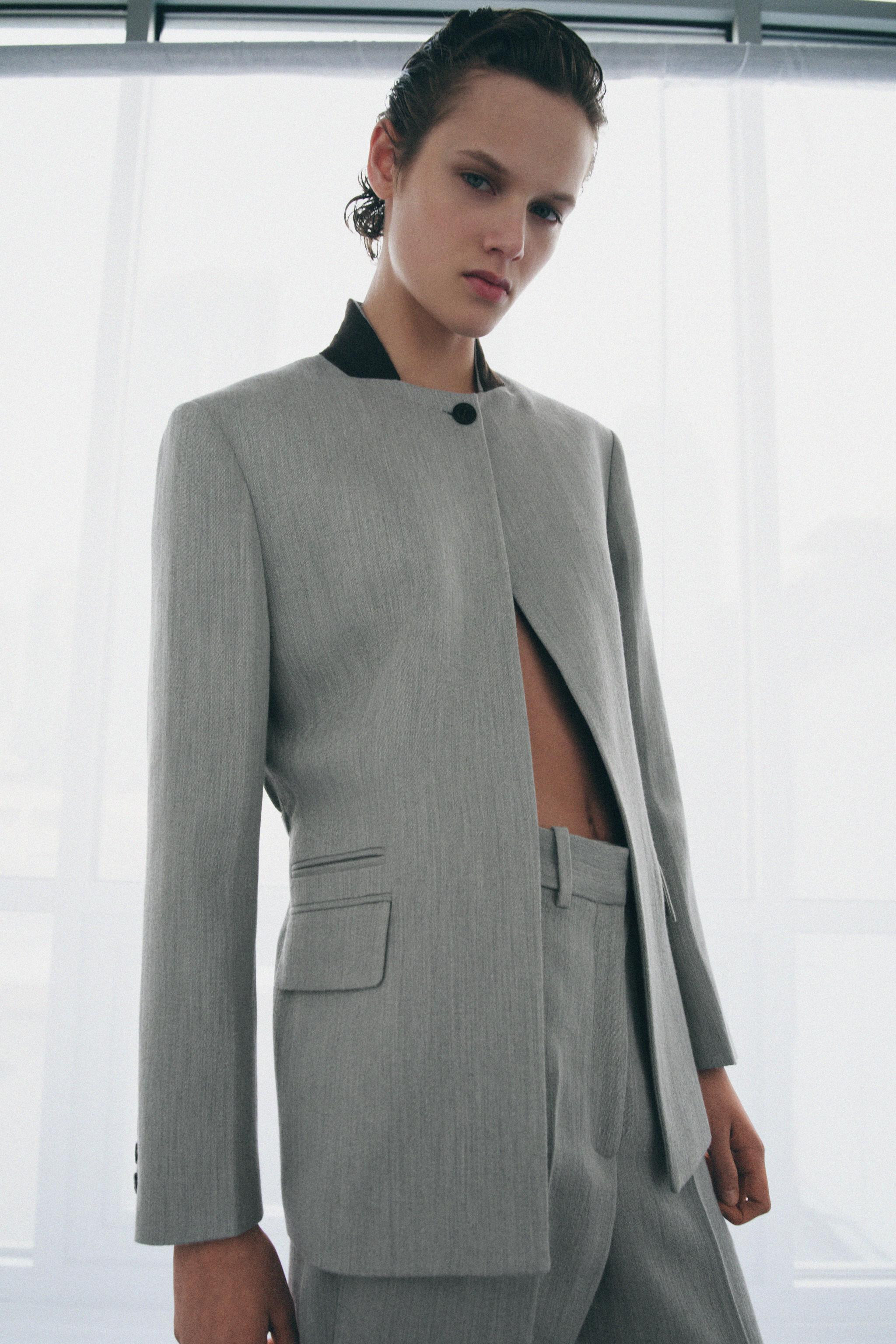 ZW COLLECTION CONTRAST COLLAR BLAZER | Zara AU